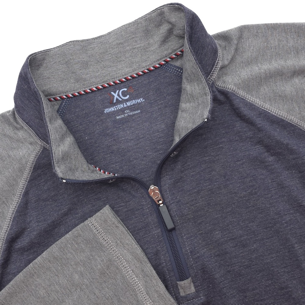Johnston & Murphy Sweater Men 2XL Heather‎ Golf XC4 1/4 Zip Performance Causal